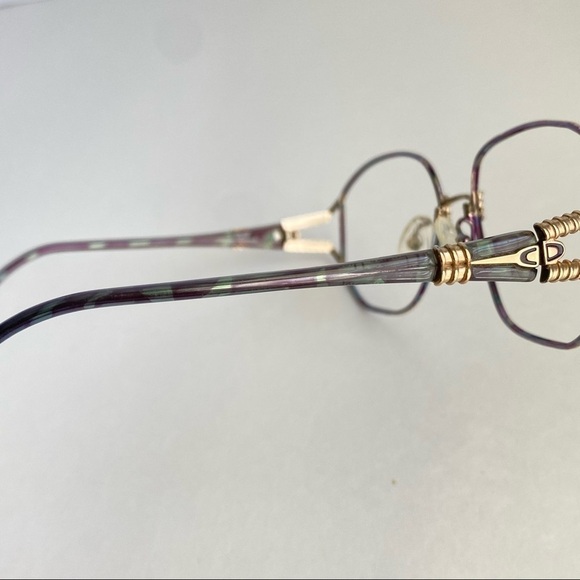 Vintage Christian Dior Eyeglasses Frames Purple Green Thin Glasses Retro 70s 80s main image 7